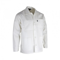 Veste de peintre blanche en coton LMA Rouleau