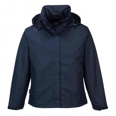 Veste Dégradée Bleue Imprimée Brodée - Modèle Couple Homme/femme - Coupe-vent Avec Capuche Et Poches
