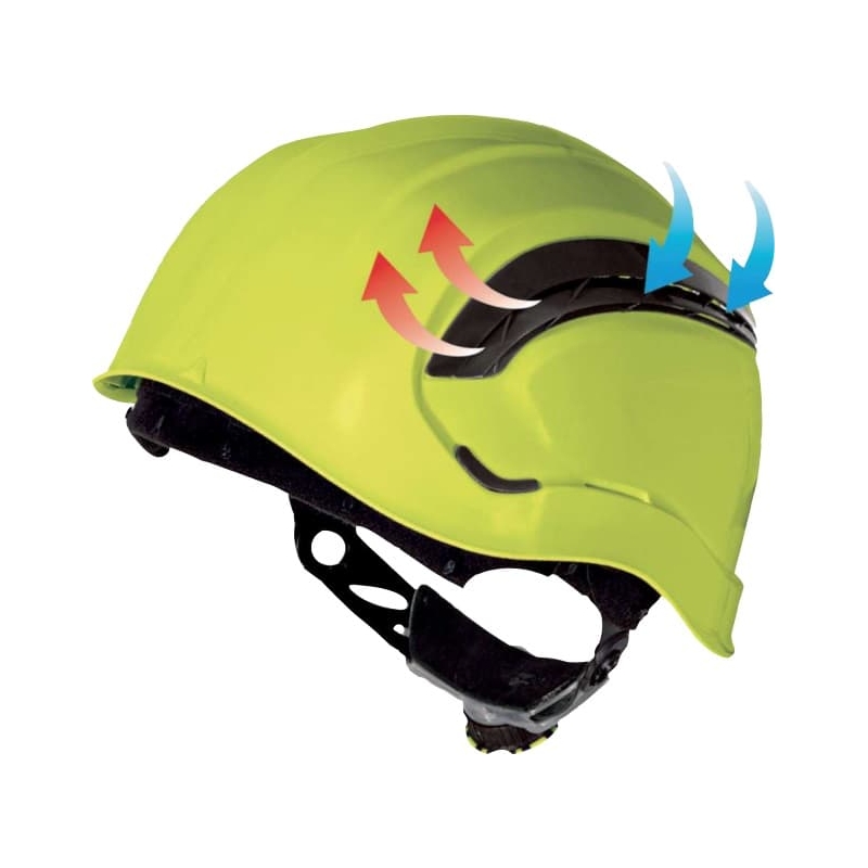 Casque de chantier travaux en hauteur Granite Wind Delta Plus