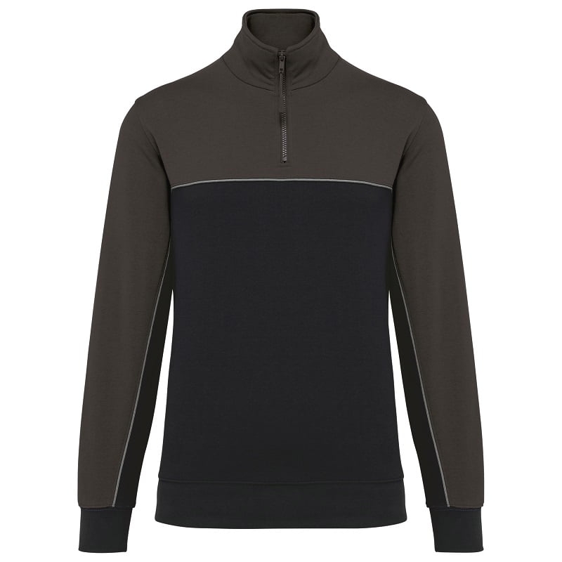 Sweat col zippé bicolore écoresponsable WK404 Kariban