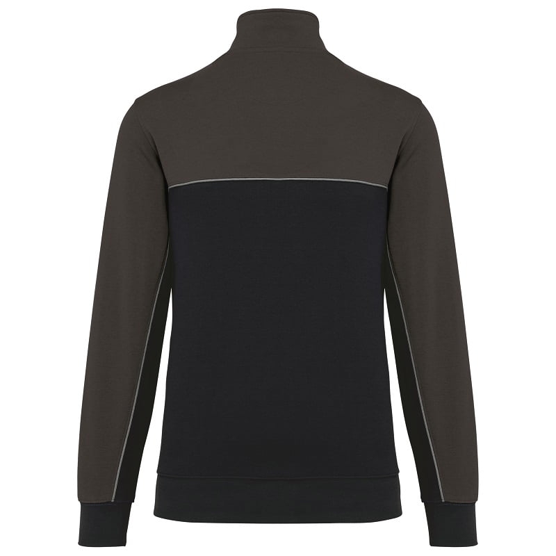 Sweat col zippé bicolore écoresponsable WK404 Kariban