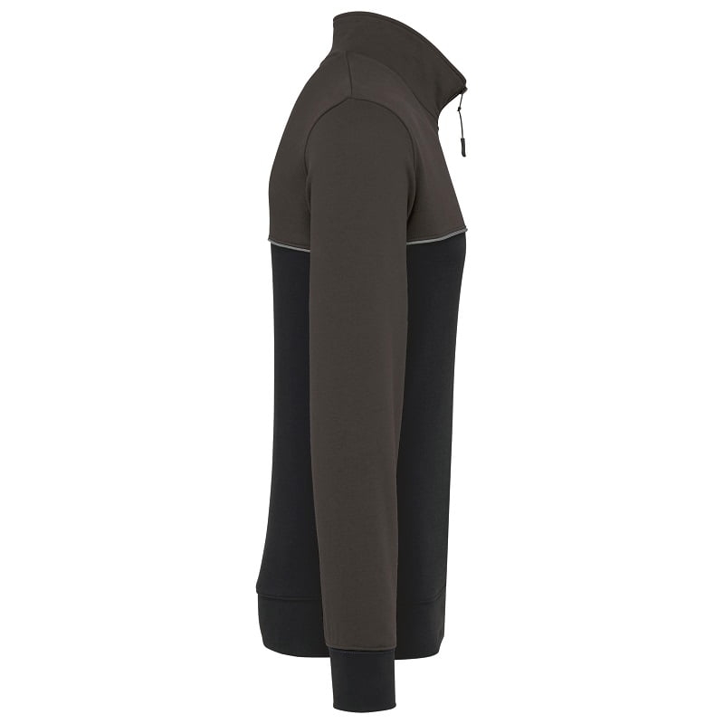 Sweat col zippé bicolore écoresponsable WK404 Kariban