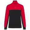 Sweat col zippé bicolore écoresponsable WK404 Kariban