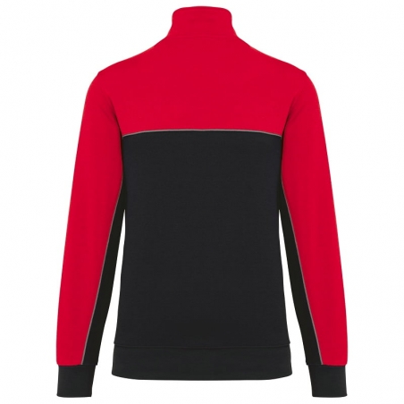 Sweat col zippé bicolore écoresponsable WK404 Kariban