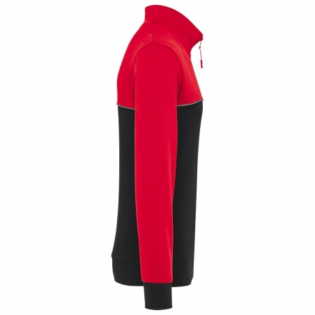 Sweat col zippé bicolore écoresponsable WK404 Kariban