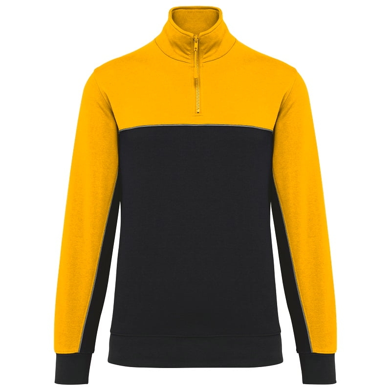 Sweat col zippé bicolore écoresponsable WK404 Kariban