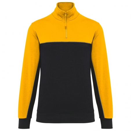 Sweat col zippé bicolore écoresponsable WK404 Kariban