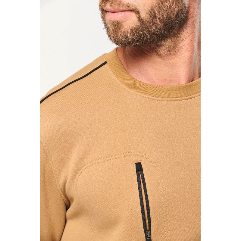 Sweat col rond bicolore confortable WK403 Kariban
