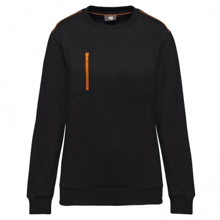 Sweat col rond bicolore confortable WK403 Kariban