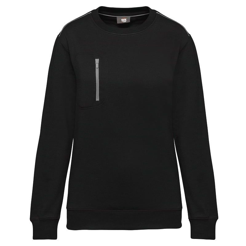 Sweat col rond bicolore confortable WK403 Kariban