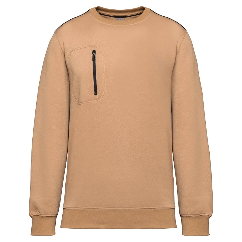 Sweat col rond bicolore confortable WK403 Kariban