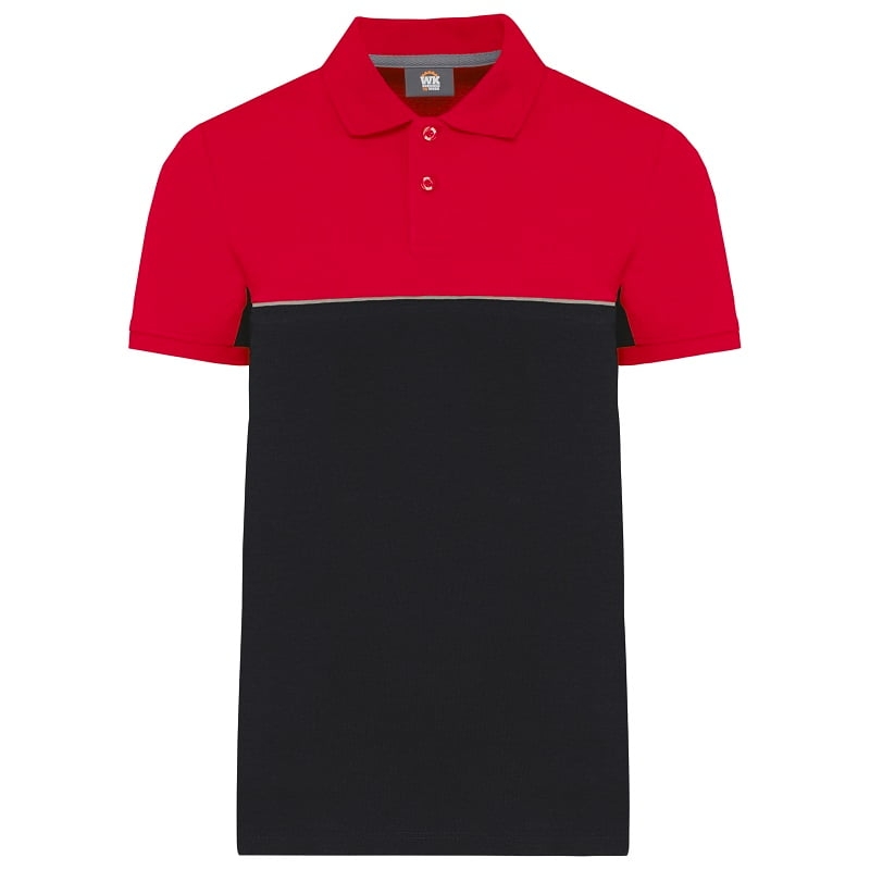 Polo de travail unisexe antiboulochage bicolore WK210 Kariban