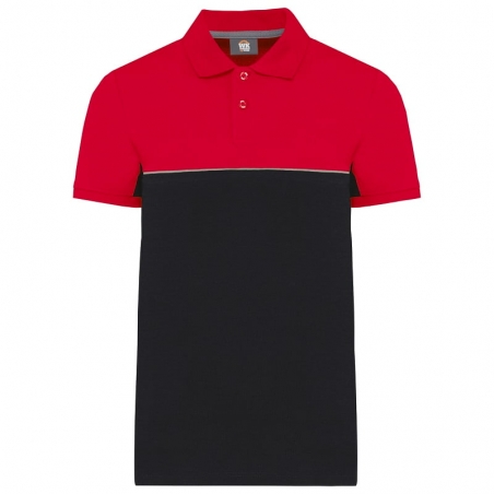 Polo de travail unisexe antiboulochage bicolore WK210 Kariban