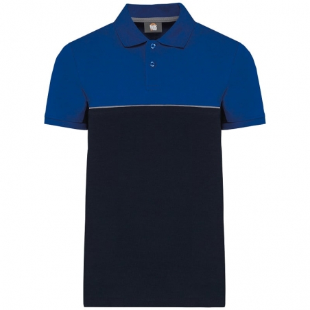 Polo de travail unisexe antiboulochage bicolore WK210 Kariban