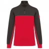 Sweat col zippé bicolore écoresponsable WK404 Kariban