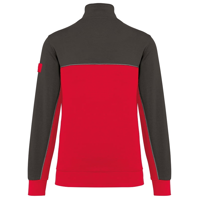 Sweat col zippé bicolore écoresponsable WK404 Kariban