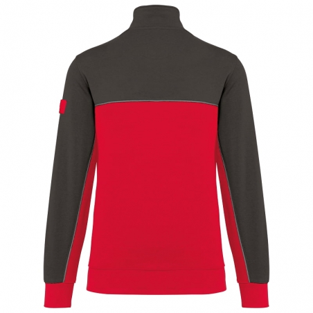 Sweat col zippé bicolore écoresponsable WK404 Kariban