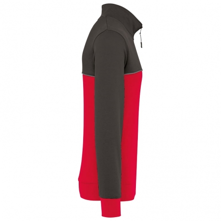 Sweat col zippé bicolore écoresponsable WK404 Kariban