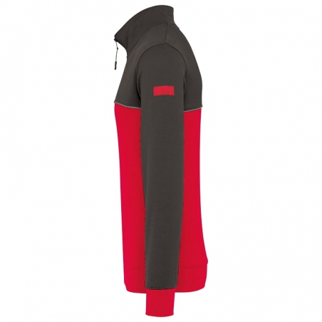 Sweat col zippé bicolore écoresponsable WK404 Kariban