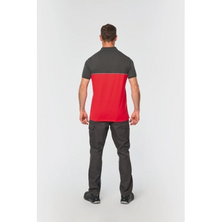 Polo de travail unisexe antiboulochage bicolore WK210 Kariban