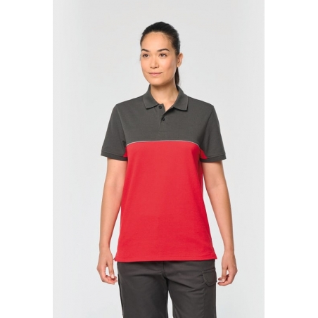 Polo de travail unisexe antiboulochage bicolore WK210 Kariban