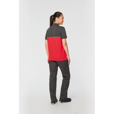 Polo de travail unisexe antiboulochage bicolore WK210 Kariban