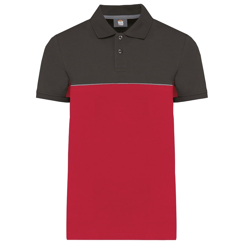 Polo de travail unisexe antiboulochage bicolore WK210 Kariban