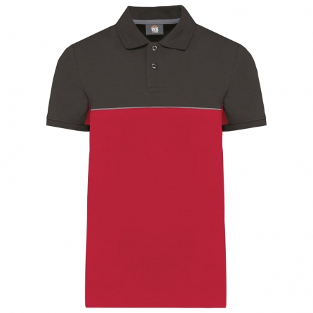 Polo de travail unisexe antiboulochage bicolore WK210 Kariban