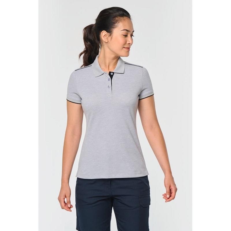 Polo de travail femme bicolore antiboulochage WK271 Kariban