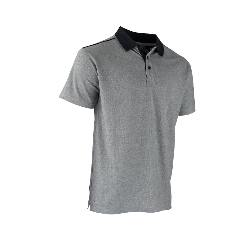 Polo professionnel de travail bleu marine gris Biotope LMA