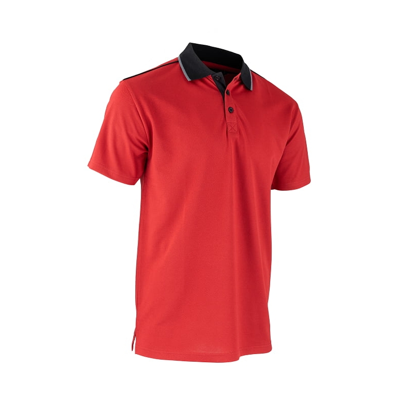 Polo professionnel de travail rouge Hamada LMA