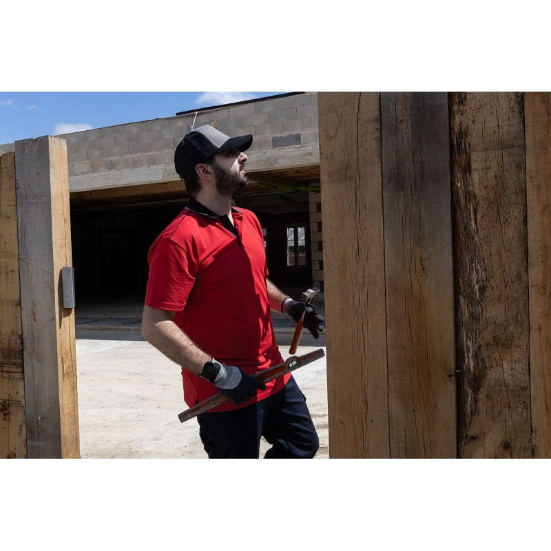 Polo professionnel de travail rouge Hamada LMA