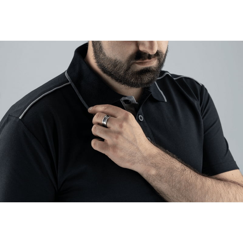 Polo professionnel de travail noir Barkhane LMA