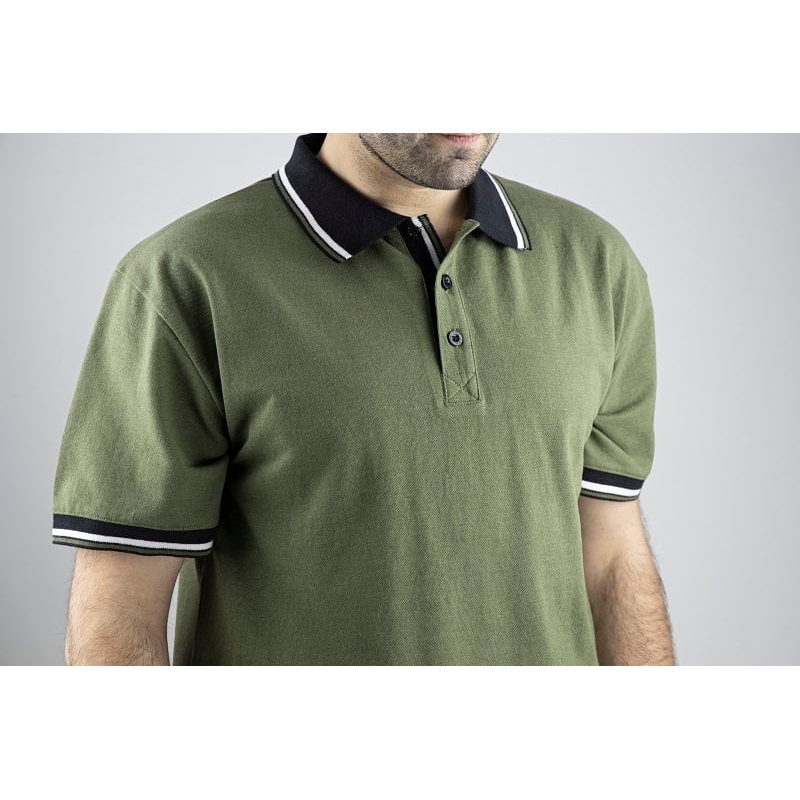 Polo de travail élégant et confortable vert olive Lewis LMA