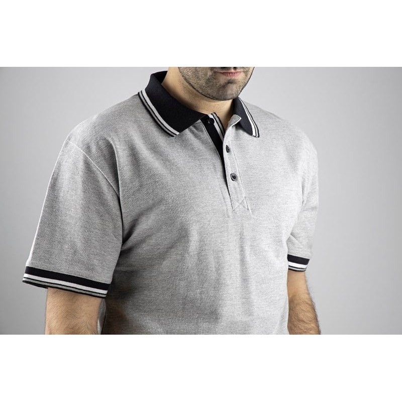 Polo de travail élégant et confortable gris clair Parker LMA