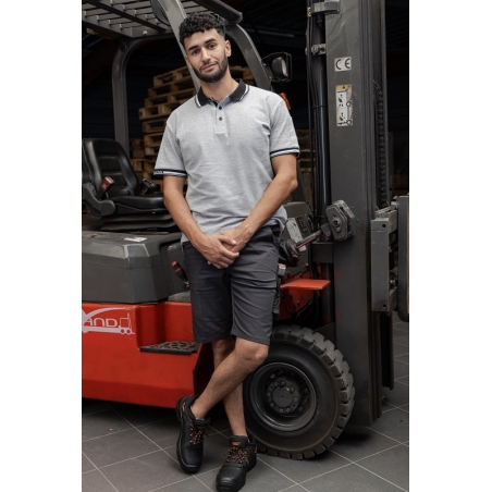 Polo de travail élégant et confortable gris clair Parker LMA