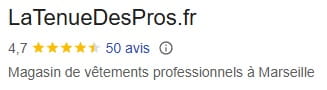 Avis clients la tenue des pros